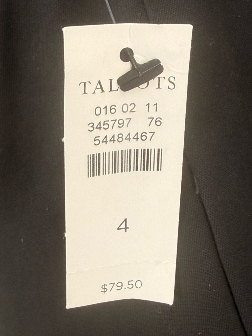 TALBOTS Perfect Cropped Black Pant
 Tailored Capri Ankle Pants Button Hem Size 4 - Picture 7 of 12